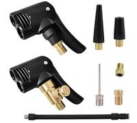 ANBOO 8 Stück Französisches Ventil Adapter Autoventil Auf Französisches Ventil, Reifenfüllventil Anschluss Reifenfüller Schlauch,Ventilverlängerung Ventil Set, Aufblaszubehör Für Auto, Fahrrad, Moto