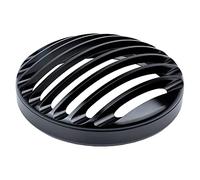 ANCLLO Motorrad-Aluminium-Scheinwerferhaube für Harley-Davidson Sportster Dyna Super Glide Custom Low Rider Street Bob Super GlideRetro - Dünn Grill Design, Schwarz