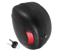 ANDRESLAD wasserdichte Motorrad Transportbox Schwarz mit Reflektierendem Panel Robustem Design und Großem Stauraum Praktische Gepäckbox für Scooter und Motorräder Einfache Montage Erhöht