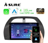 Android 13 2+64GB Autoradio Navi Carplay DAB+ SWC BT für Toyota RAV4 2000-2004
