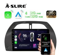 Android 13 2GB Autoradio Navi Carplay DAB+ SWC GPS BT für Toyota RAV4 2000-2004