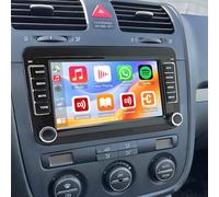 Android 14 2 DIN Autoradio Für VW GOLF 5 6 Plus Touran Polo Caddy EOS mit kabellosem Carplay Android Auto Doppel Din Radio 7 Zoll Touchscreen mit GPS Navi WiFi Bluetooth RDS FM Mikrofon Rückfahrkamera