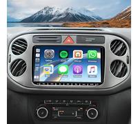 Android 14 2 DIN Autoradio Für VW Tiguan 2008 2009-2016 mit kabellosem Carplay Android Auto Doppel Din Radio 9 Zoll Touchscreen mit GPS Navi WiFi Bluetooth RDS FM Radio SWC Mikrofon Rückfahrkamera