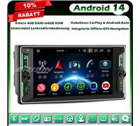 Android 14 64GB DAB+ Autoradio GPS Navi für Toyota Corolla RAV4 Prado Hilux Vios