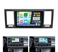 Android 14 Autoradio 4+64G für VW T6 Transporter Multivan 2016-2022, 2Din für Carplay Android Auto, 9 Zoll Touchscreen Bluetooth FM Navi WiFi Geteilter Lenkradsteuerung Rückfahrkamera Mic
