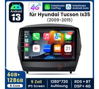Android 14 Autoradio 8Kern 6+128GB GPS Navi DSP RDS 4G Für Hyundai ix35 Tucson