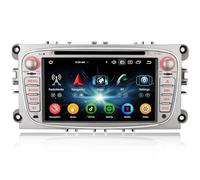 Android 14 Autoradio für Ford Focus S-Max C-Max Mondeo Focus Galaxy DVD Player GPS Navi Carplay Android Auto DSP Bluetooth 5.0 WiFi 4G DAB+ 8-Kern 4GB RAM 64GB ROM Silber