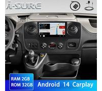 Android 14 Navi Radio BT Opel Movano 2 Renault Master III Nissan NV400 2010-2018