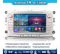Android 14 Qualcomm 128GB Android 14 Autoradio Ford Focus C/S-Max Galaxy Mondeo
