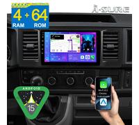 Android 15 4+64G Autoradio Apple Carplay GPS Navi für VW T6 Transporter Multivan