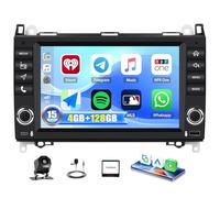 Android 15, 4G+128G GOHHDL Autoradio für Mercedes Benz W169 B200 W639 Viano Vito Sprinter mit Carplay Android Auto, 8 Zoll Touch Bildschirm mit GPS Navi WLAN Bluetooth FM/RDS EQ SWC Rückfahrkamera&MIC