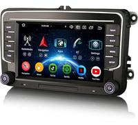 Android 16 Autoradio GPS Navi für VW Polo 6R Caddy MK3/4 Crafter Amarok T6 | Transporter Skoda Yeti, 4GB+64GB 8-Kern 7 Zoll Touchscreen Unterstützt CarPlay Android Auto DAB+ WiFi 4G FM Bluetooth Canbus