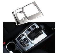 ANFOKAS 2 Stück für Mazda CX-5 2025 2024 2023 2022 2021 2020 2019 2018 2017 Auto Mittelkonsole Abdeckung Getriebe Schaltknauf Abdeckung Zierleisten Rahmen Edelstahl Silber