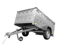 Anhänger kippbar GARDEN TRAILER 201 KIPP mit zusätzlichen Bordwänden und Plane