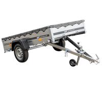 NEU IM SORTIMENT - Pkw-Anhänger Garden Trailer 230 KIPP [230 cm x 125 cm] mit Flachplane und Stützrad 750 kg