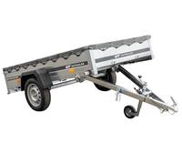 NEU IM SORTIMENT - Pkw-Anhänger Garden Trailer 230 KIPP [230 cm x 125 cm] mit Flachplane und Stützrad 750 kg