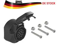 Preiswert&Gut Anhänger Steckdose + Dichtung 13 polig 12V Anhängersteckdose + Halterung PKW AHK