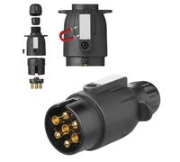 7 polig Anhänger Stecker Magnet 12V Kunststoff KFZ Wohnwagen PKW Beleuchtung BWI