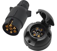 Anhänger Stecker & Steckdose 7-polig 12V Set für Anhänger Beleuchtung PKW KFZ