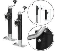 Preiswert&Gut 2X Ausdrehstütze klappbar 1000kg Abstellstütze 390-640mm Stützfuß Anhänger Stahl