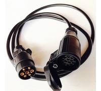 ProPlus 343526 Verlängerungskabel Adapterkabel Länge 0,8 Meter PKW Stecker 7polig auf Anhänger Steckdose 13polig Caravan Camping Stecker
