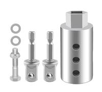Anhänger-Wagenheber-Bohrer-Adapter - Edelstahl, robuster Stecker, langlebiger Akku-Bohrer-Aufsatz, einfache Installation, Werkzeug für Auto, Wohnmobil, Boot, Wohnmobil, Garage, Autoreise,