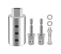 Anhänger-Wagenheber-Bohrer-Adapter, robuste Edelstahl-Ersatzteile, Anhänger-Wagenheber-Bohrer-Adapter - für Wohnmobil, Auto, LKW, Boot, Nivellierung, Stabilisierung, Kupplung, Parken, Camping