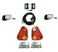 Anhängerbeleuchtung SET Bajonett Schutz Kennzeichenleuchte 13 pol Kabelbaum 5m