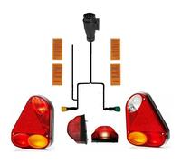 Fristom Rückleuchte Nebelschlussleuchte Blinker Dreieckrückstrahler Links mit Bajonett für Anhänger Trailer Wohnwagen LKW