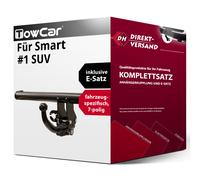 Anhängerkupplung abnehmbar + E-Satz 7pol spezifisch für Smart #1 SUV 22- Set