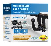 ANHÄNGERKUPPLUNG abnehmbar für Mercedes Vito 05-10 +7pol E-Satz JAEGER