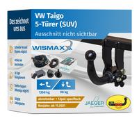 ANHÄNGERKUPPLUNG abnehmbar für VW Taigo ab 21 +13pol E-Satz JAEGER spezifisch