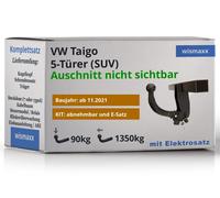 ANHÄNGERKUPPLUNG abnehmbar für VW Taigo ab 21 +13polig E-Satz ECS