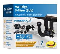 ANHÄNGERKUPPLUNG abnehmbar für VW Taigo ab 21 +7pol E-Satz Erich J