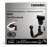 Anhängerkupplung abnehmbar TowCar passend für BMW 1er Fliessheck Typ F40 Baujahr: 2019-jetzt inkl. 13 poligem spezifischen CAN-Bus Elektrosatz | rameder. Komplettsatz - V