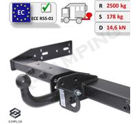 Universal Variable Anhängerkupplung - starr und abnehmbar AHK - für Wohnmobil, Reisemobil, Abschleppwagen, Kofferaufbau, LBW (mit Kugelstange, ohne Elektrosatz)