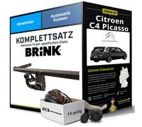 Anhängerkupplung BRINK abnehmbar für CITROEN C4 Picasso +E-Satz NEU ABE
