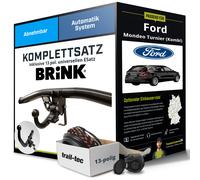 Anhängerkupplung BRINK abnehmbar für FORD Mondeo Turnier (Kombi) +E-Satz Kit