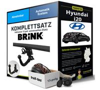 Anhängerkupplung BRINK abnehmbar für HYUNDAI i20 +E-Satz Kit NEU