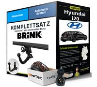 Anhängerkupplung BRINK abnehmbar für HYUNDAI i20 +E-Satz Set