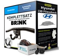 Anhängerkupplung BRINK abnehmbar für HYUNDAI i30 Fliessheck +E-Satz EBA EC 94/20