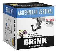 Anhängerkupplung Brink vert. abnehmbar für Mercedes GLC 15-19 + 13pol spezifisch