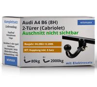 ANHÄNGERKUPPLUNG für Audi A4 B6 Cabrio 02-05 starr BRINK +13pol E-Satz JAEGER
