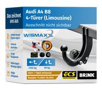 ANHÄNGERKUPPLUNG für Audi A4 B8 07-15 starr BRINK +13pol E-Satz ABE