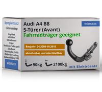 ANHÄNGERKUPPLUNG für Audi A4 B8 Avant 08-15 abnehmbar BRINK +13pol E-Satz ErichJ