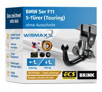 Brink Anhängerkupplung abnehmbar Kugelstange von unten gesteckt - BMW 5
