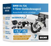 ANHÄNGERKUPPLUNG für BMW X4 F26 14-18 schwenkbar BRINK +13pol E-Satz Erich J