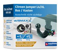 ANHÄNGERKUPPLUNG für Citroen Jumper 06-11 abnehmbar WESTFALIA +13pol ESatz ABE