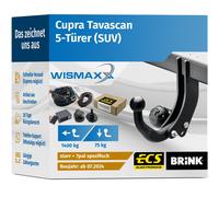 BRINK Anhängevorrichtung Rückseite mit starrem Kugelkopf für SEAT VW AUDI SKODA 4054400