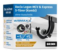 ANHÄNGERKUPPLUNG für Dacia Logan MCV & Express 08-13 starr BRINK +7po E-Satz ABE